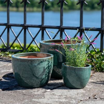 House Nordic Burnley kukkaruukkusetti 3 kpl merenvihreä